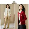 Chushen Damen Bestickter Strickcardigan mit lockerer Passform