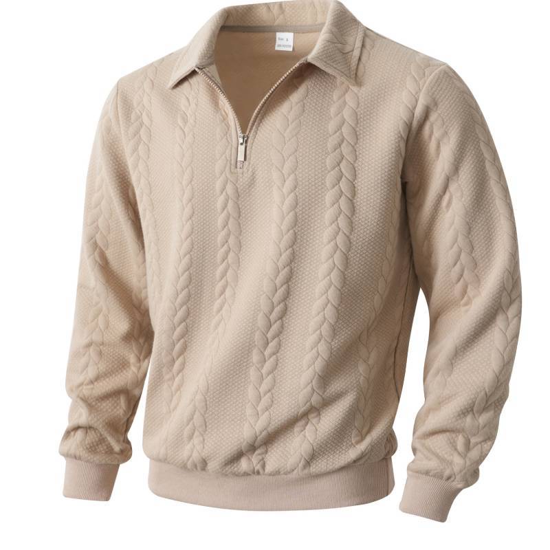 Hooded Zip Up Sweater For Men With Fleece Knit Fabric Casual Autumn Winter Wear