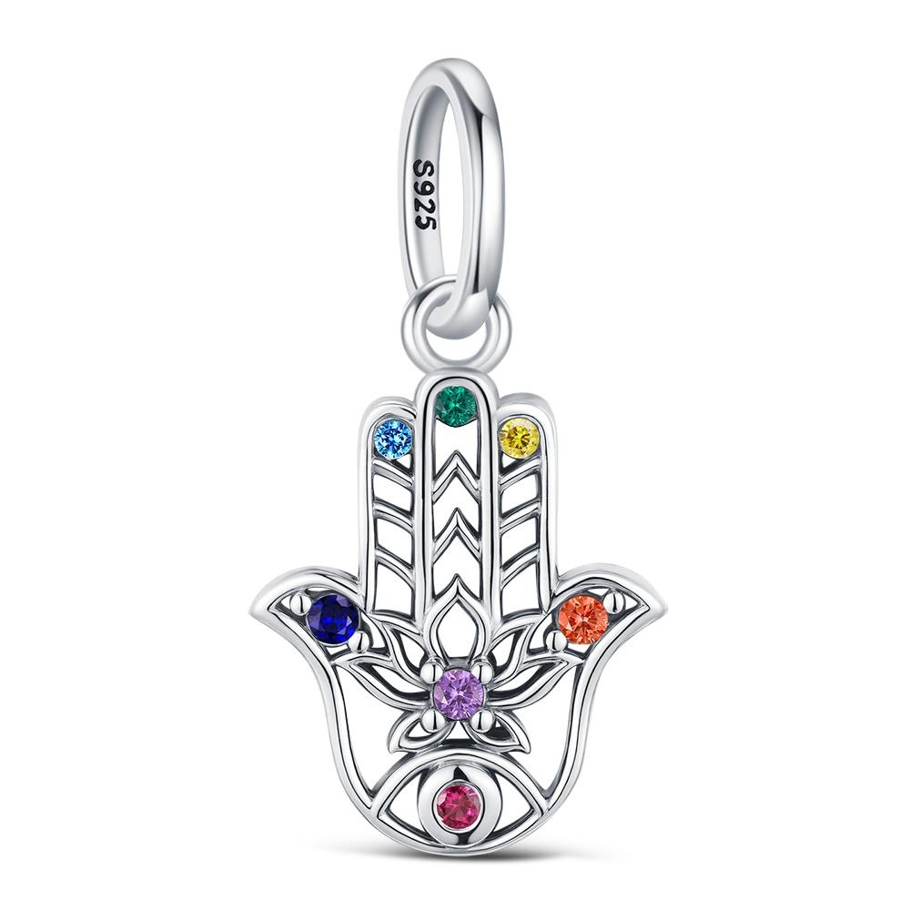 Original Colorful Pendant Chakra Rainbow Charm Fit Bracelet Diy For Women Elegant Bead Pride Month Love Mother'Day Gifts