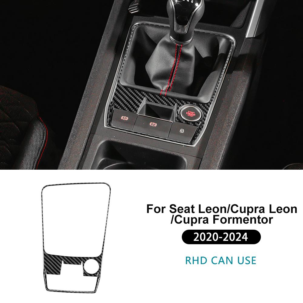 Soft Carbon Fiber Sticker For Seat Leon MK4 Cupra Leon Cupra Formentor 2020-2025 2025 2025 Manual Transmission Car Gear Shift