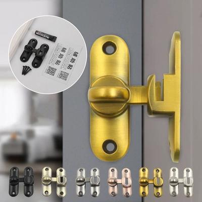 NEW Home Security Door Latch Lock Drill Free Zinc Alloy Security Lock Rustproof Anti-theft Buckle Home Accessories