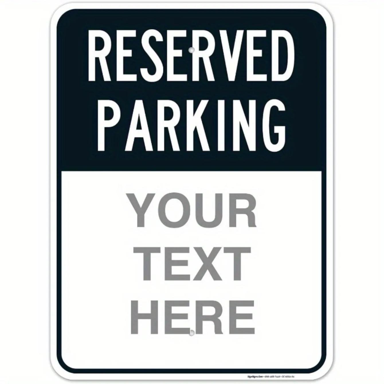 

Custom Reserved Parking Sign Rustproof Aluminum Fade Resistant Outdoor чорний