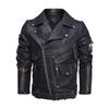 European and American locomotive PU leather jacket multi-pocket zipper leather jacket men's autumn and winter punk jacket European size