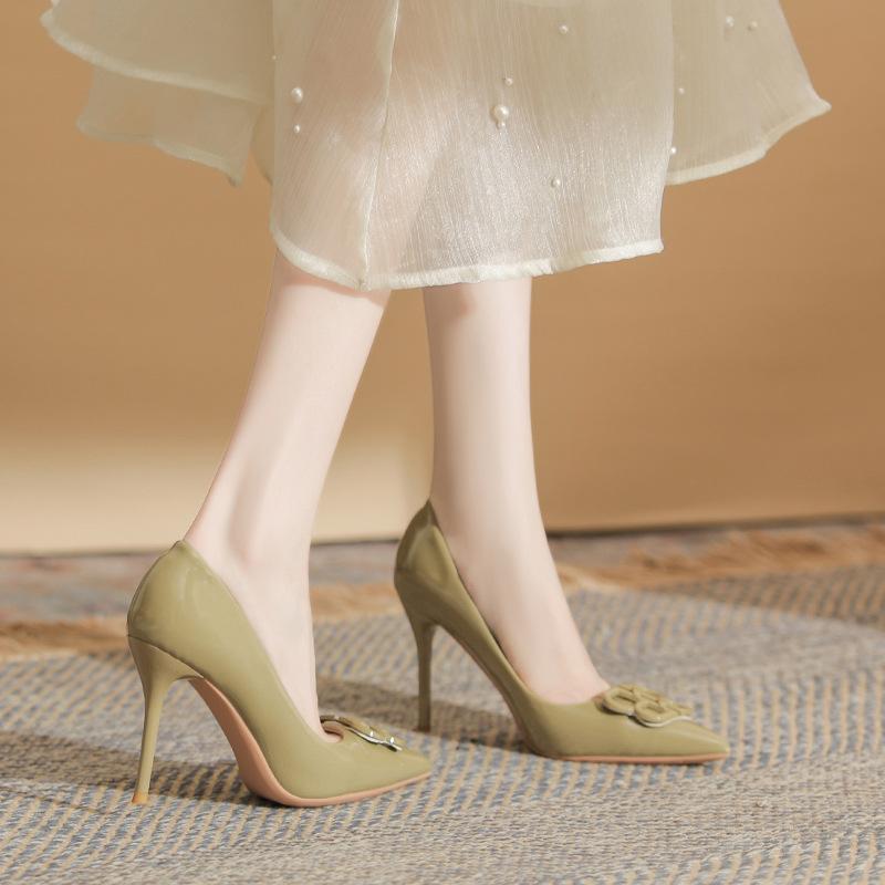 B pantofi cu toc înalt cu vârf ascuțit stiletto pentru femei stil nou simplu pentru navetă CM