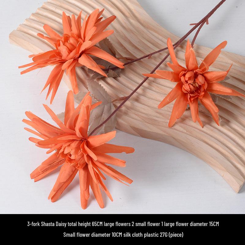 Orange-Themed Wedding Aisle Simulation Flower Arrangement - Artificial Home Decor Row Flowers