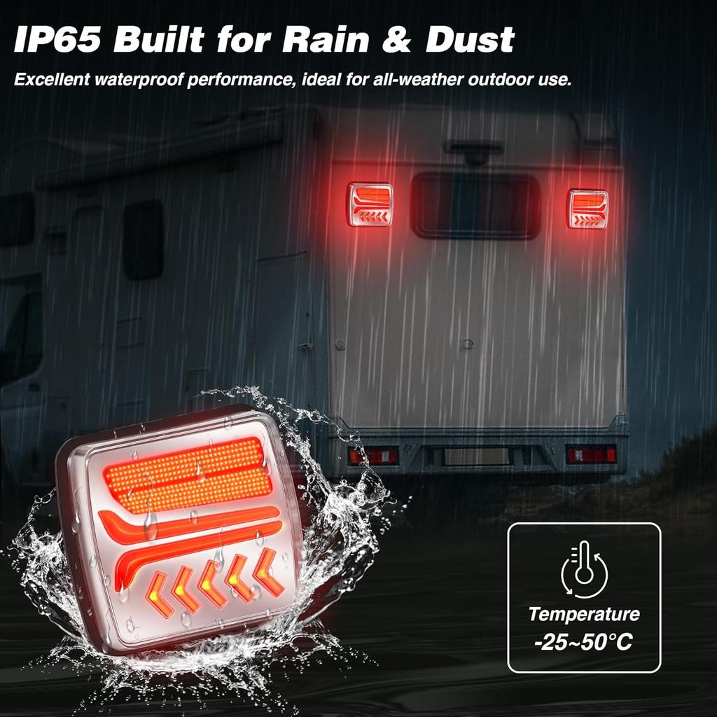 Magnetic Wireless Trailer Lights - Bluetooth LED, IP65 Waterproof, High Brightness for Trailers, Boats, RVs, Trucks
