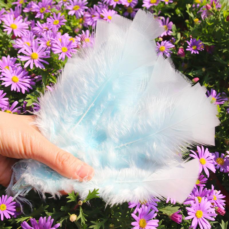 50Pcsdiy Handmade Feathers Flat Turkey Feathers Large Head Piece Feathers, Mask Decorative Clothing Material