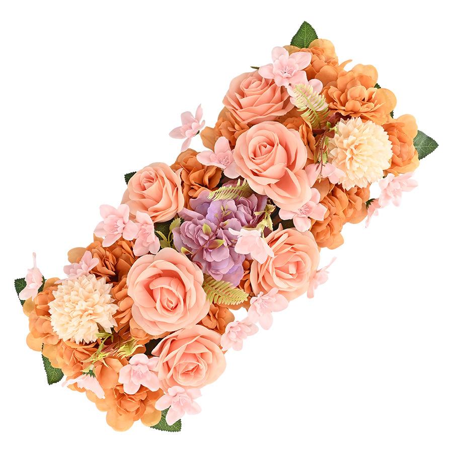 Wedding Flower Row Simulation Silk Flower Finished Flower Decoration L Eucalyptus Flower Row Runway Road Guide Wedding Flower Arrangement