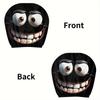 2pcs Smiley Face Printed Car Pillowcase Soft Comfortable Decorative Cushion Cover Auto Seat Headrest Washable Polyester Fabric