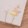Chinese Flower Bookmark Hollow National Bookmark Book Clip Vintage Tassel Bookmark For Gift Item Book Lovers