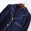 Spring Summer Women's Long Knit Cotton Sleep Tops Women Cardigan Long Sleeve Nightgowns Solid Lapel Sleepwear Nighty for Ladies Home Clothes