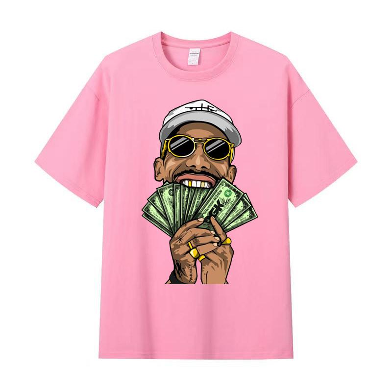 Letní Pánské tričko Vysoce kvalitní bavlna Tričko s krátkým rukávem potisk Dámské tričko Móda Sportovní košile Běžné Jogging Top