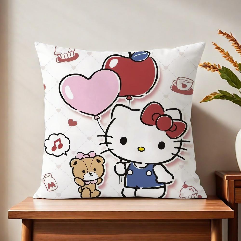 Kawaii H-Hello Cute Kitty-Y Cushion Cover For Pillow Printing Sofa Decoration Home Car Room Coffee Shop Office Nordic Simplicity