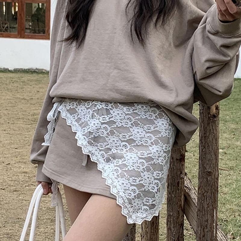 Mädchen Spitzen-Bandana Balletcore Kopftuch Besticktes Bandana Hüfttuch Kopfbedeckung Turban Balletcore Foto-Requisiten