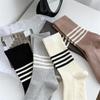 Damen Frühling und Herbst Retro Einfache Streifen in The Tube Stapelsocken