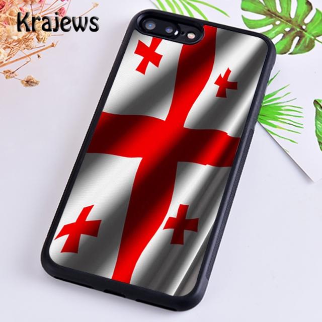 Krajews Georgia Grunge Flag Soft Phone Case Cover For iPhone 17 Air 16 15 14 plus 11 12 13 pro max Plus coque Fundas