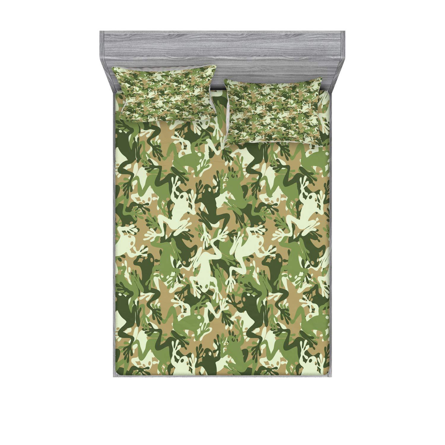 

Camouflage Frog Pattern Mattress Three-Piece Digital Printing Mattress Bedding Set Adult Children For more sizes, please consult customer service.