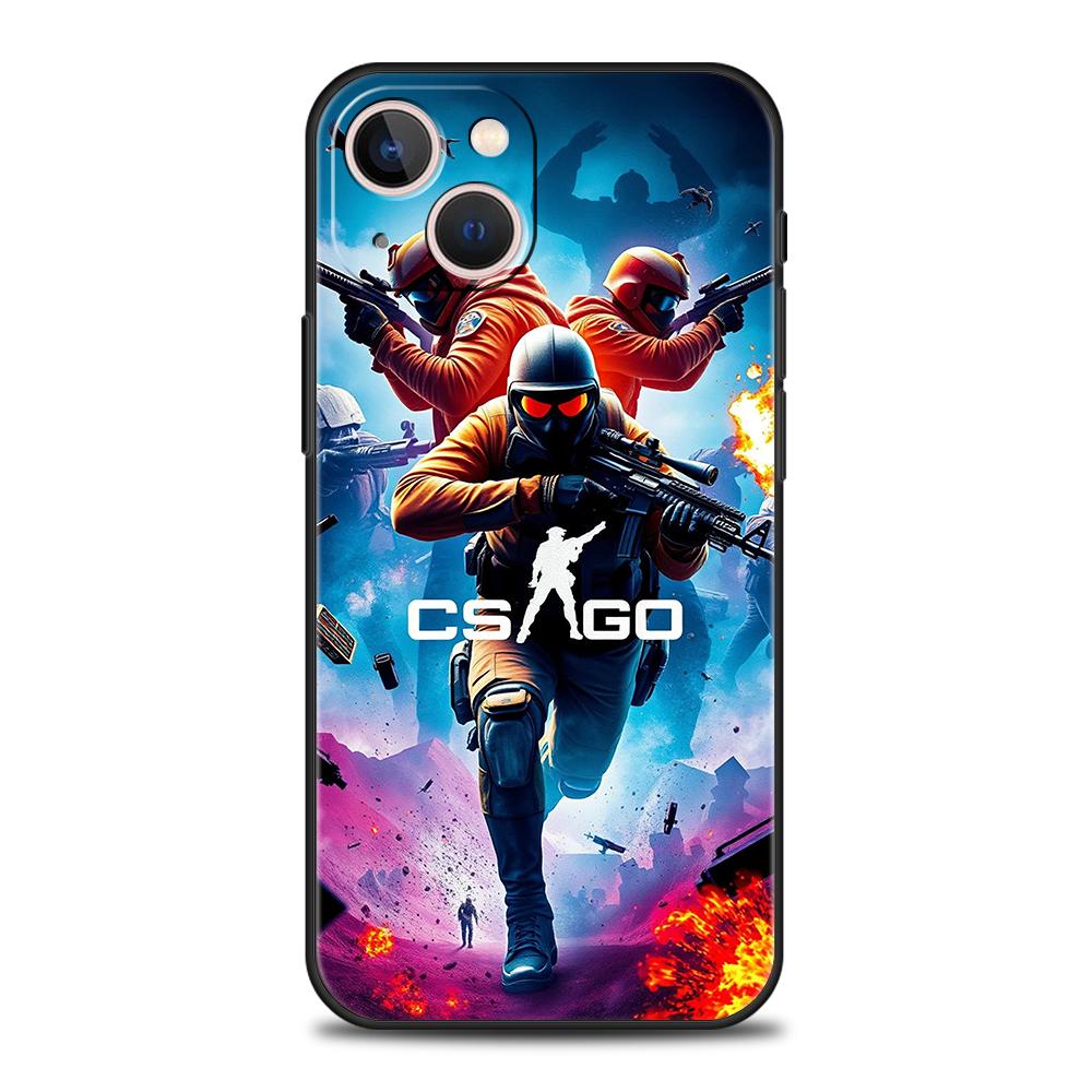 Counter Strike CS GO Hot Game Phone Case for iPhone 16 15 14 13 12 Pro Max 11 Pro Max 7 8 Plus XS XR Shockproof Silicone Shell