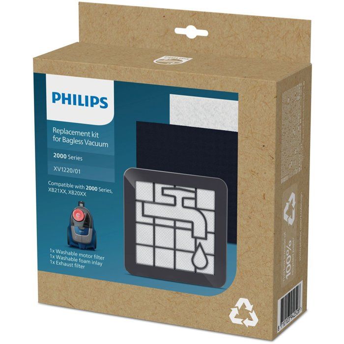 Kit d'entretien anti-poussière pour aspirateur sans sac Philips Série 2000 XV1220/01