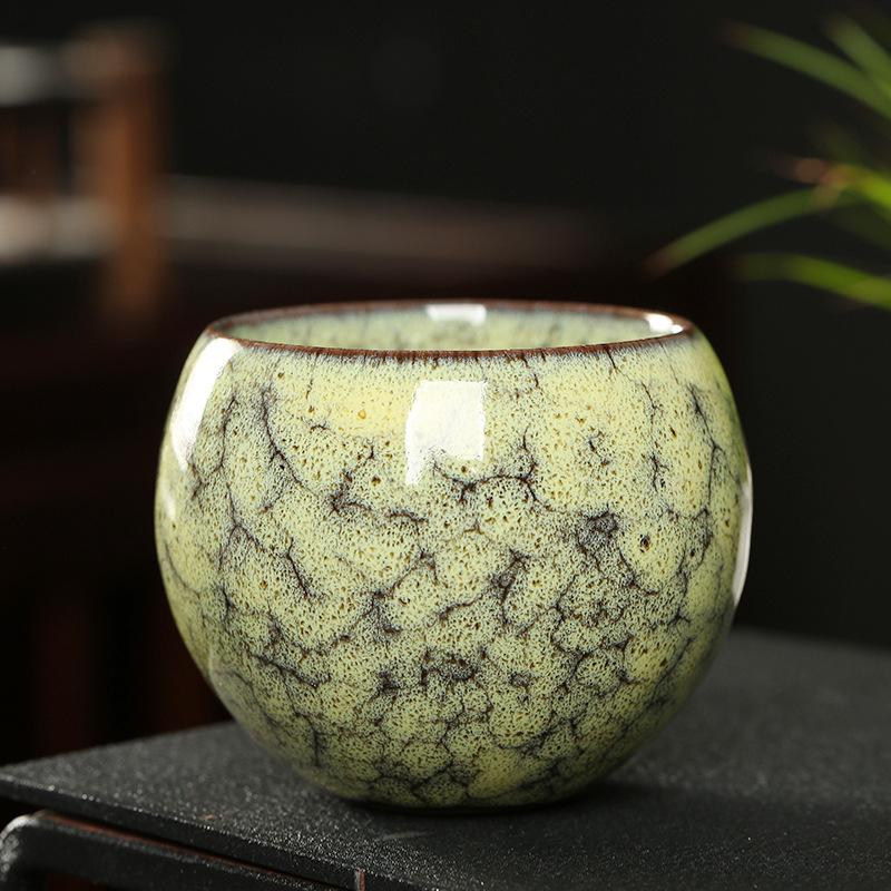 Japanese Style Ceramic Tea Cup Kiln Transformation Kung Fu Heat-proof Tea Bowl Household Pottery Coffee Mug Wine Drinkware New