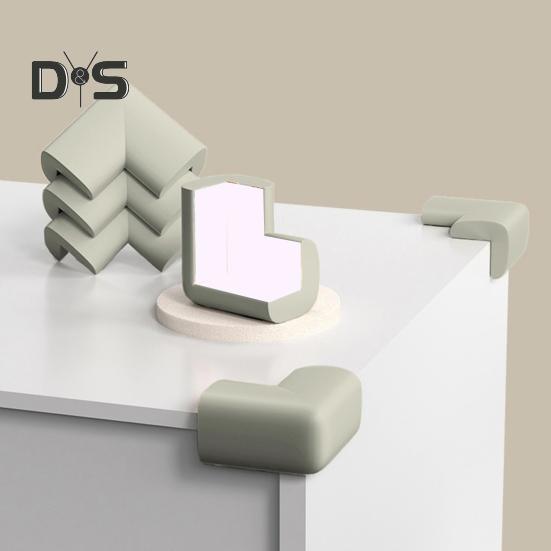 10 Stück Möbeleckenschutz, Antikollisionsschutz, babysicher, weich, selbstklebend, für Tisch und Schreibtisch, rechtwinklig, scharfe Kanten, Eckenschutz, Stoßstangenschutz