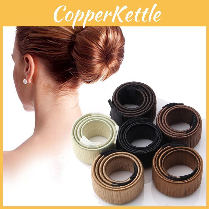 Trendy Korean Version Geometric Bun Maker 21cm Hair Accessory Fabric Material