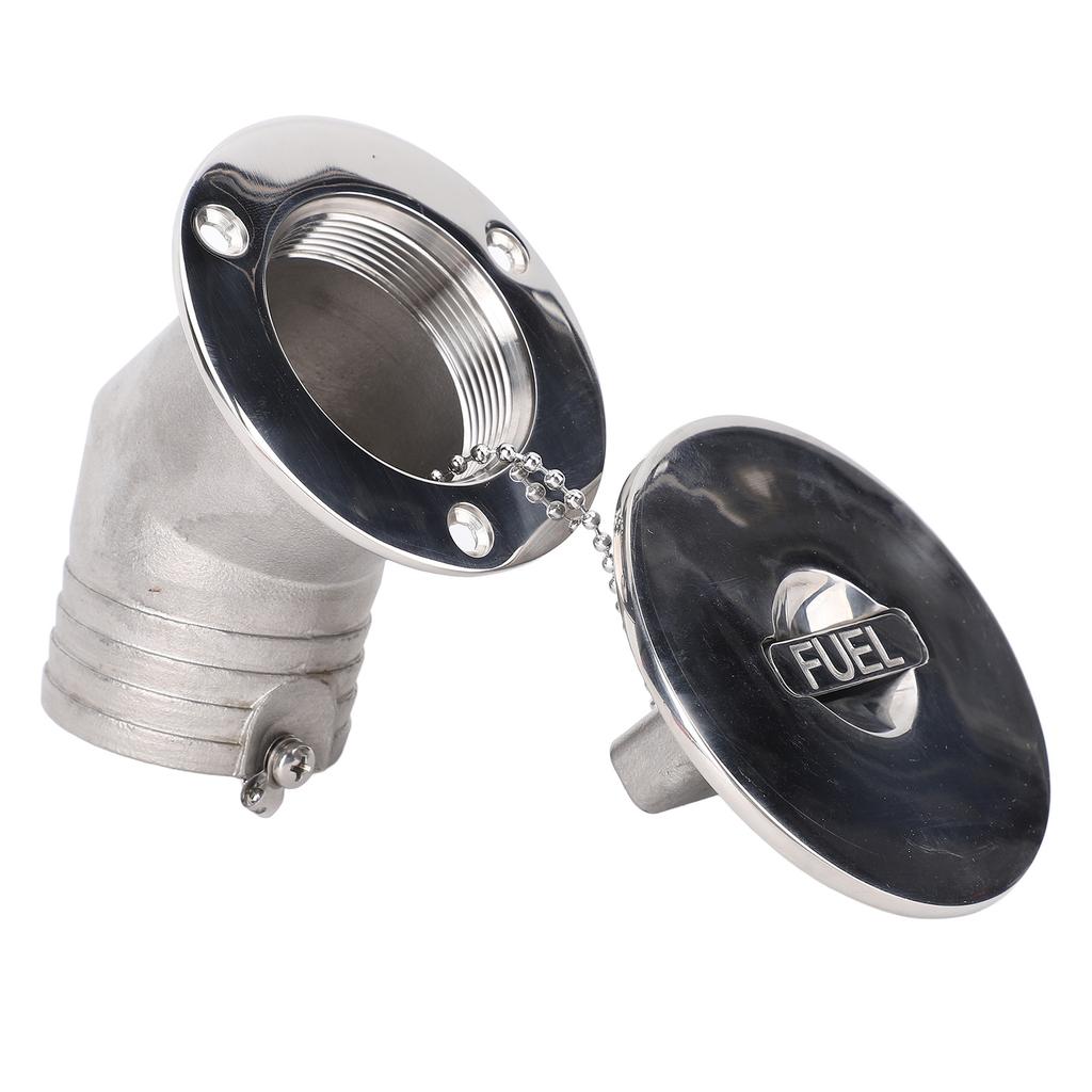 Palivová palubní plnička lodi s bezklíčovým uzávěrem 45 stupňů 50 mm 2 palce Mořské zrcadlově leštěné kování z nerezové oceli 316 Úhlové