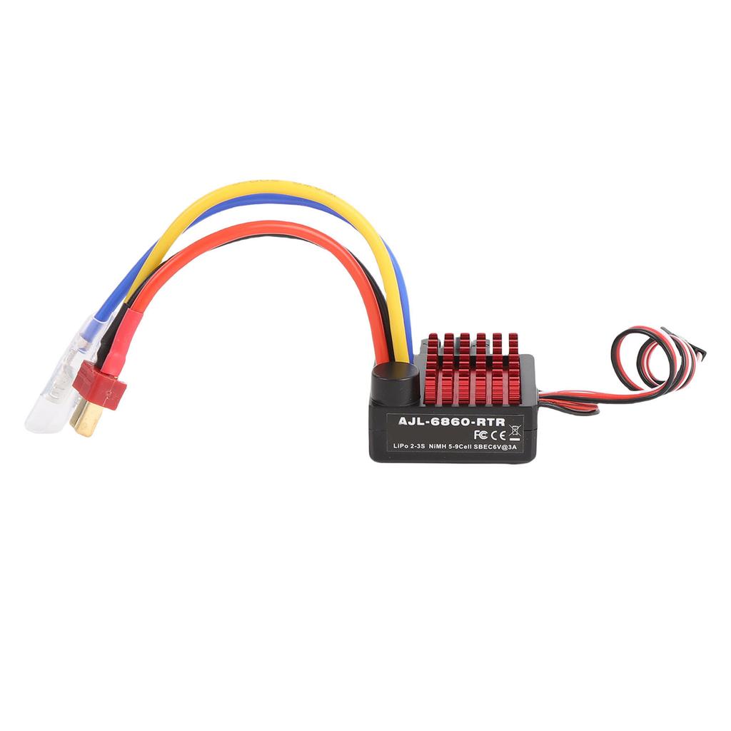 60A Brushed ESC for 540 550 750 Motors Alloy RC Electronic Speed Controller for RC Car Boat Tank Accessories