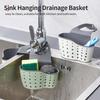 Hanging Bag Organizer Double-layer Kitchen Sink Shelf with Strong Load-bearing Design Easy-to-install Hanging Basket for Soap