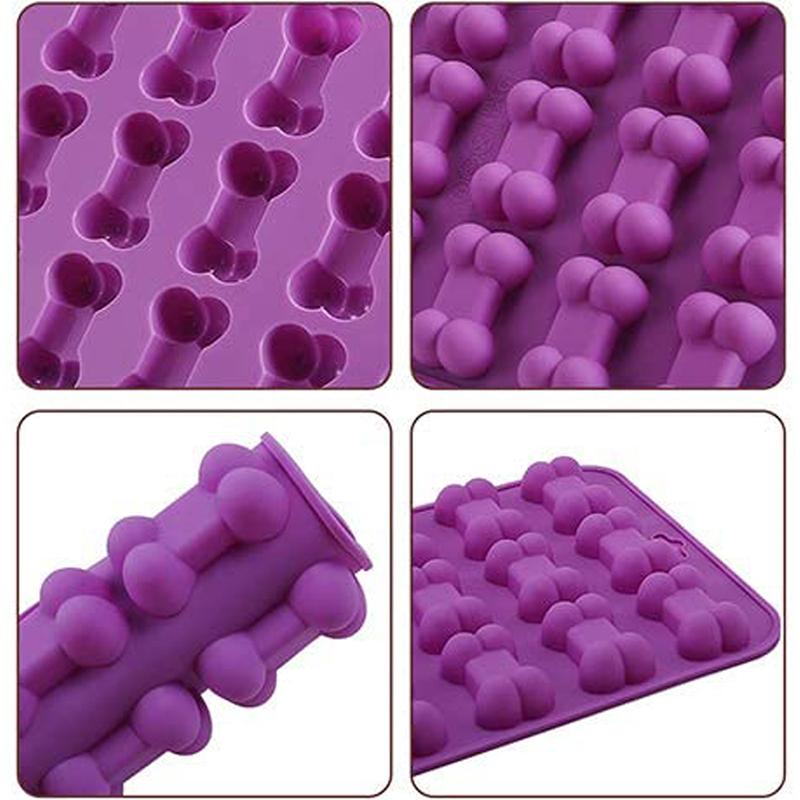 18 Cavity 3D Dog Bone Silicone Cookie Mold Chocolate Candy Ice Cake Mold For Baking Cake Decorating Tools Kitchen Baking Tool
