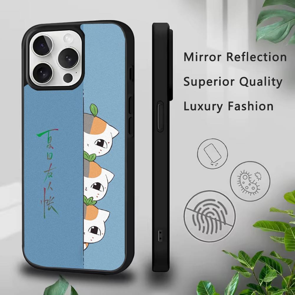 Natsume yuujinchou Nyanko Phone Case For iPhone 17,16,15,14,13,12,11,Pro,Max,Plus,Mini,SE4,E Magnetic Magsafe Wireless Charging iPhone15PRO