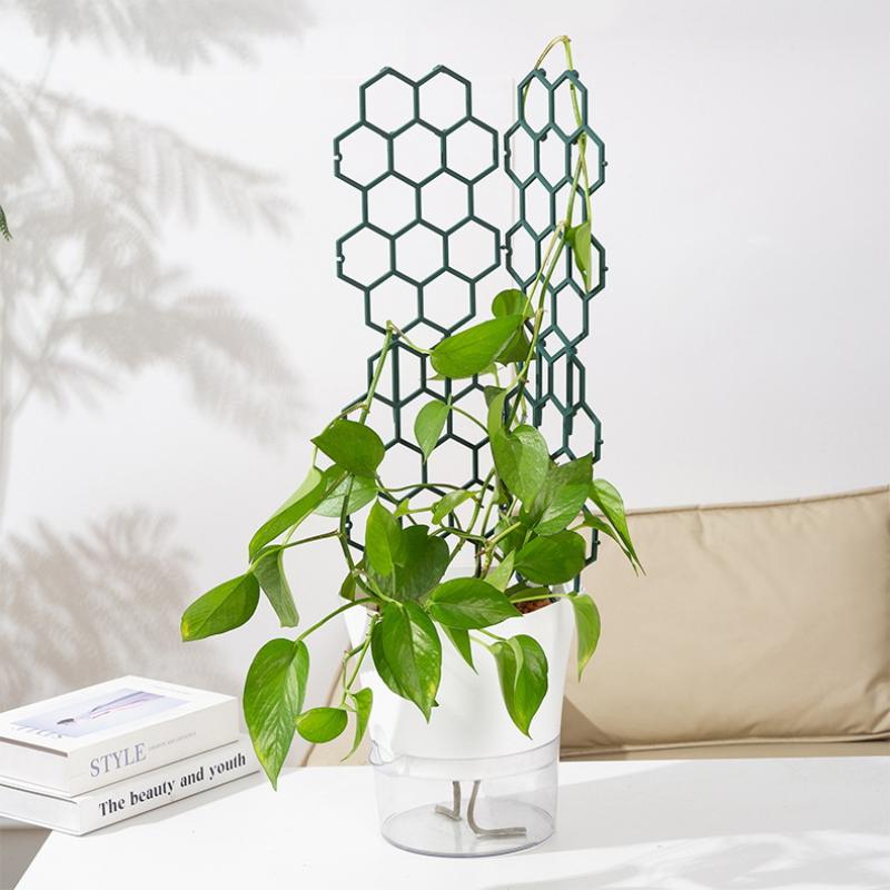 1 5Pcs Honeycomb Plant Support Trellis Plastic For Potted Climbing Vines Perfect For Home And Office Tabletop Decor