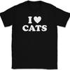 I Love Heart Cats T-Shirt Tee Funny Kitten Animals Novelty Gift