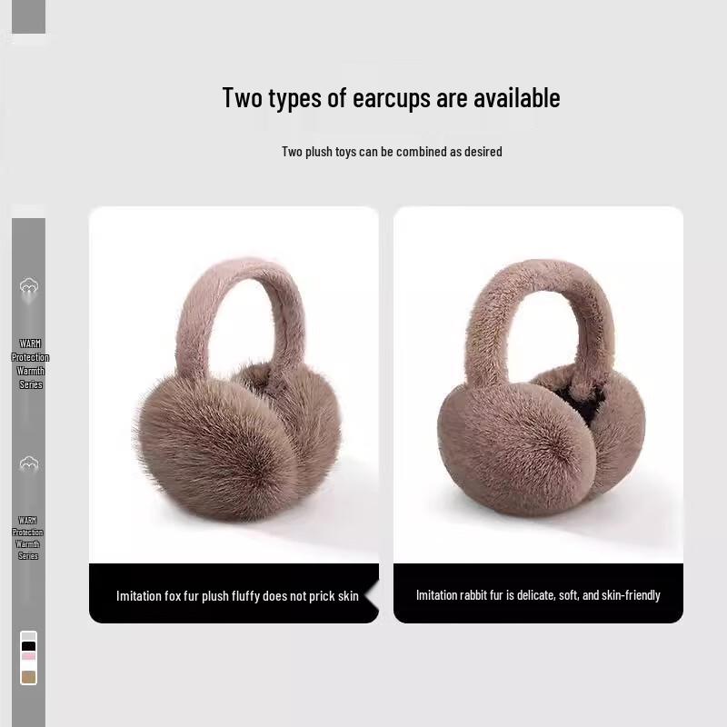 Kyxin Winter Foldable Faux Fur Ear Warmers