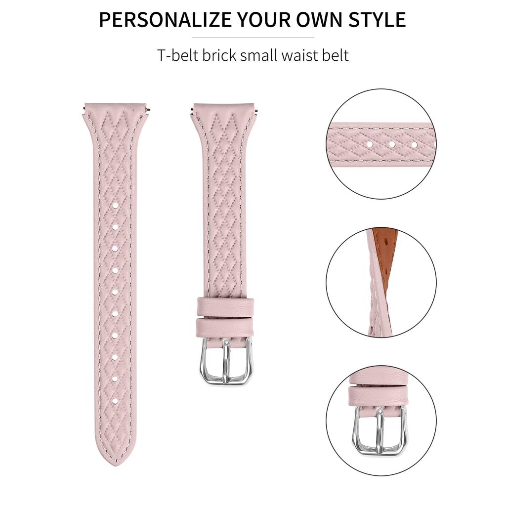 For Samsung Galaxy Watch FE 40mm/Watch4/Watch4 Classic/Watch4 Active/Watch 5/5 Pro Top-Layer Cow Leather Watch Band