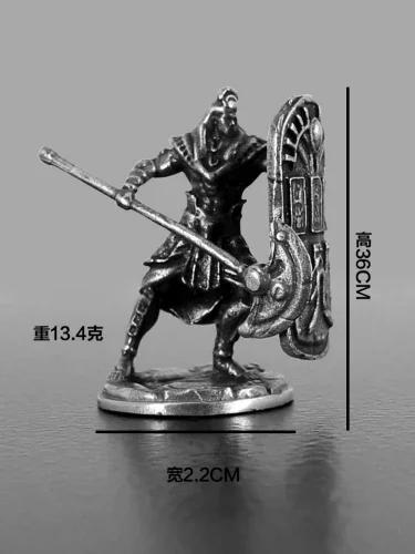 Mumienkrieger Pharaonenwachen Mini Skulptur Retro Metall Soldat Modell Tischspiel Schach Ornament Sammlung Handwerk Jungen Geschenke