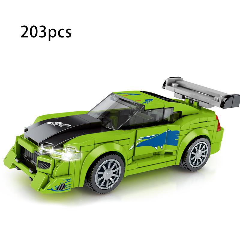Speed Super Race Car Racing Rally Model Building Blocks Sports Kits City Classic Great Vehicle Kids Toys Technique
