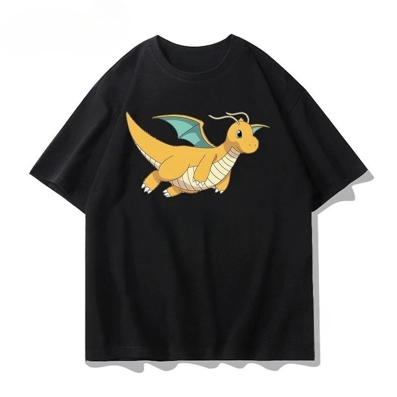 Anime Dragonite Creative Short Sleeved T-shirt Men Women Summer New Harajuku Loose Casual Versatile Comfortable Cotton T-shirt