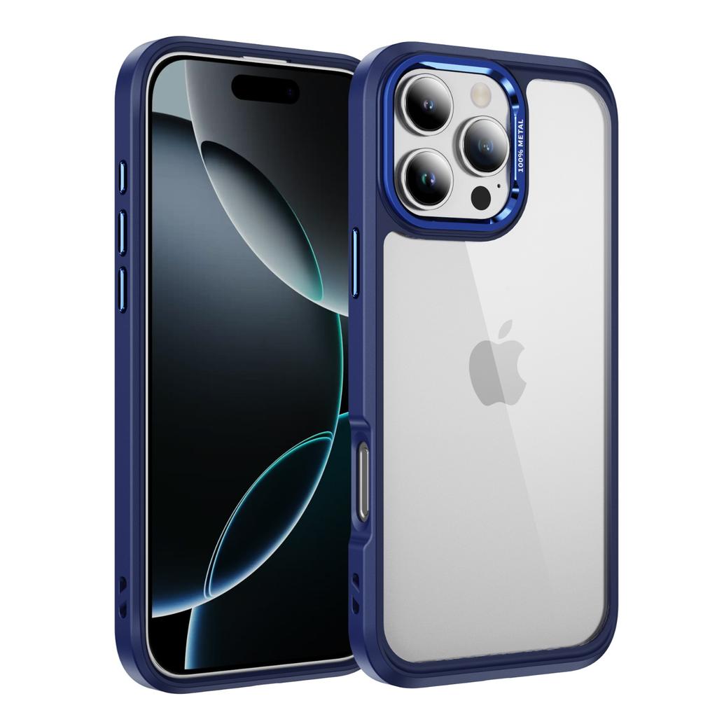 For Apple Transparent Mobile Phone Case for Apple 16/15/14/13 Two-in-one 2.0mm PC Mobile Phone Transparent Case