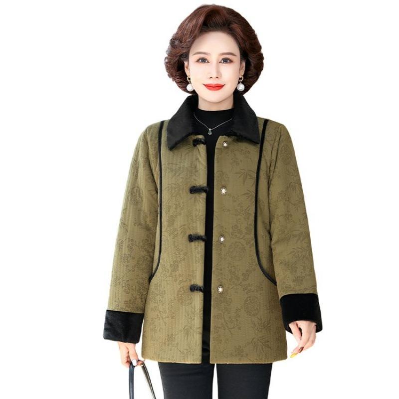 Winter Winter New Top Cotton-padded Jacket Piled and Thickened Chinese Thermal Jacket Cotton-padded Jacket Women