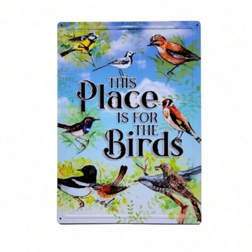 Metal Wall Art Poster, Birds Home Decoration Gift
