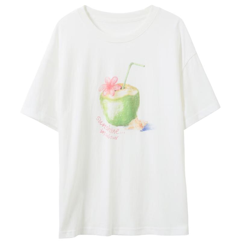 Sancai 2026 Summer Fruit Print T-Shirt S