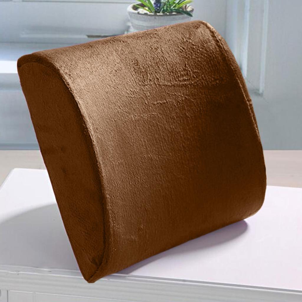 Ergonomic Lumbar Support Cushion Memory Foam Backrest Pillow for Office Chair Car Seat and Home Use Breathable Cover Design