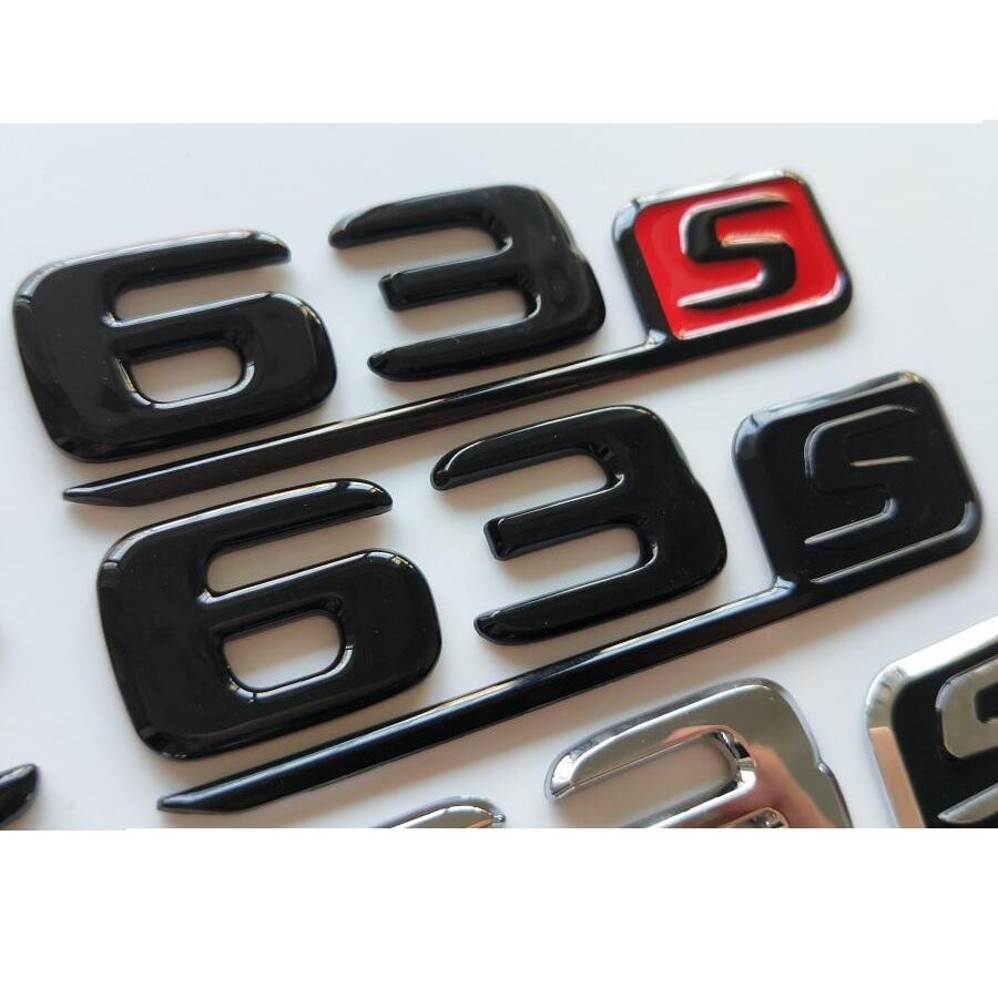 Chrome Black Letters Number Trunk Badges Emblems Sticker for Mercedes Benz C218 C257 X218 CLS63s AMG
