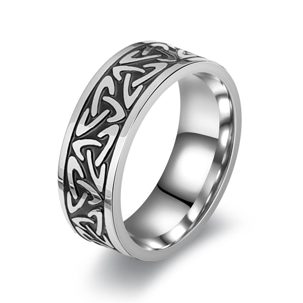Men's Rotating Cross Titanium Steel Ring - European & American Style Stainless Steel Jewelry