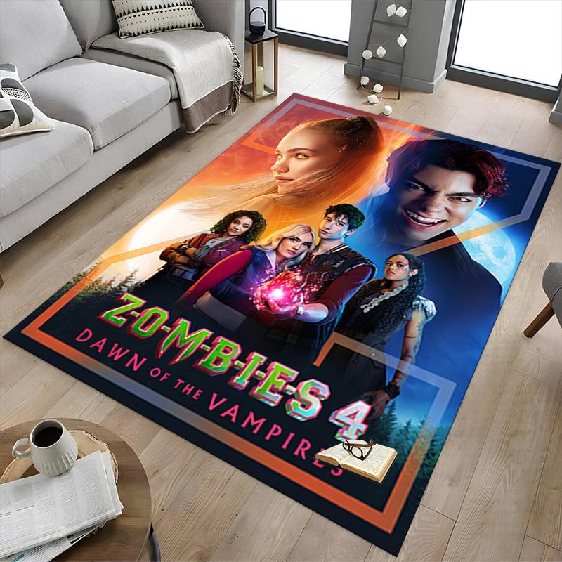 Zombies Vs Vampires Dawn Carpet For Playroom Bedroom Living Room Sofa Home Decorkids Game Area Rug Nonslip Floor Mat