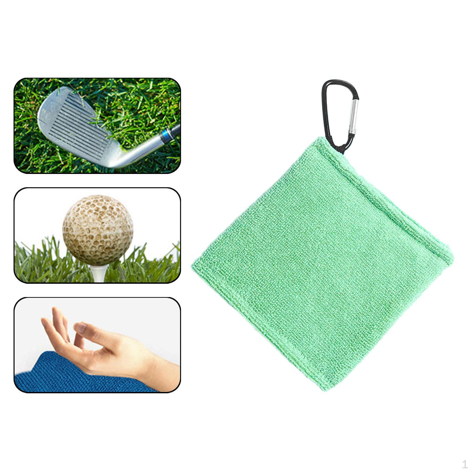 

Полотенце для чистки мяча для гольфа, портативное квадратное 5,5x5,5 дюйма, подарки для мужчин и зелёный