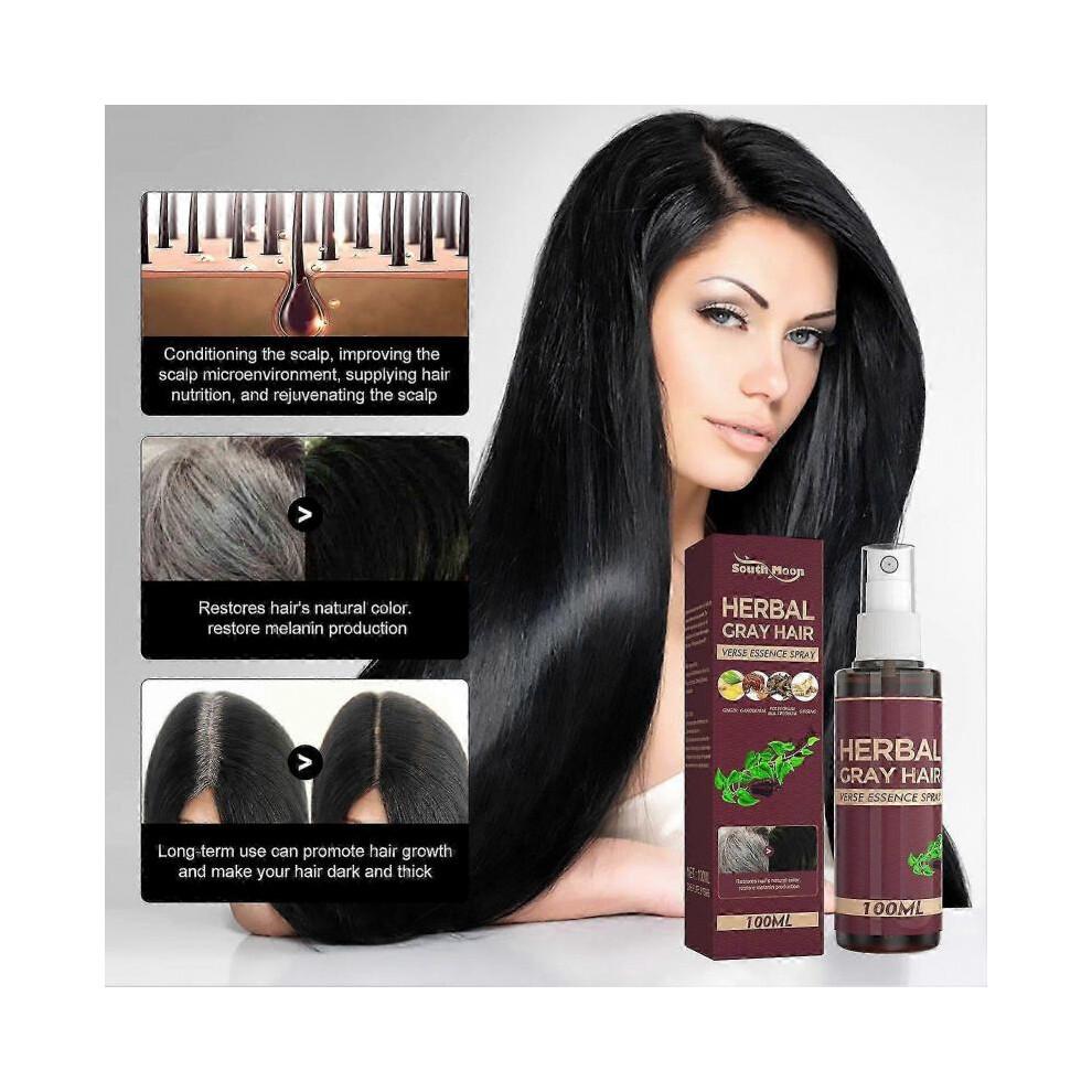 Herbal Grey Hair Spray, Polygonum Hair Care Spray, Strengthen Hair, Natural Herbal Remove Grey Hair