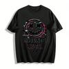 Glitch Art Smiley Gezicht Print T-shirt Unisex Streetwear Trendy Niche Design Casual Top Voor Mannen Vrouwen Puur katoen T-shirt