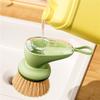 Airtight Pump Mechanism Kitchen Cleaning Brush Soap Dispensing Brush